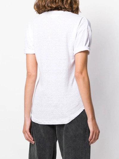 Shop Isabel Marant Étoile Short-sleeve Fitted T-shirt In White