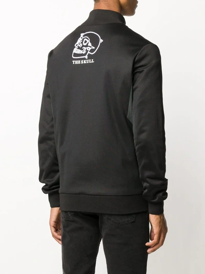 Shop Philipp Plein Skull Logo Track Jacket In Black