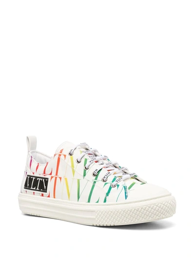 Shop Valentino Vltn Times Giggies Low-top Sneakers In White