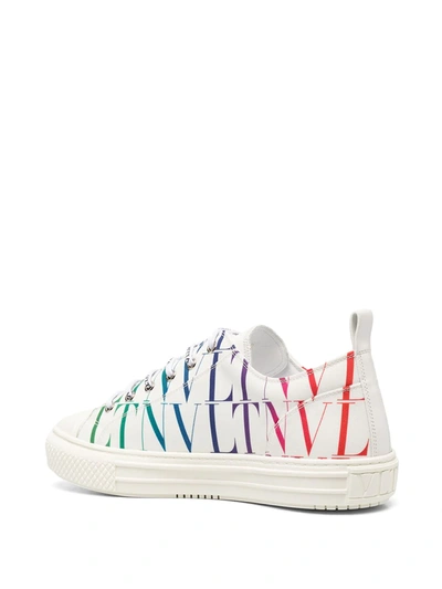 Shop Valentino Vltn Times Giggies Low-top Sneakers In White