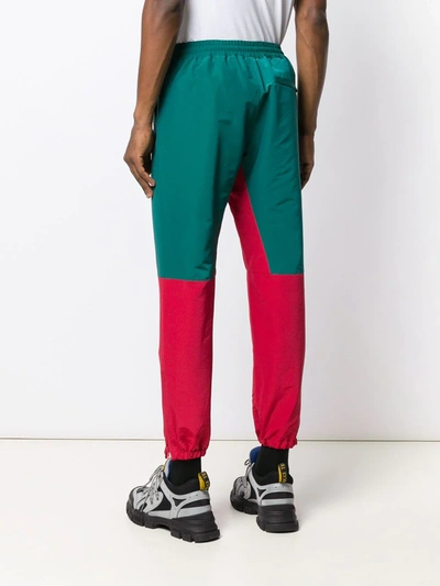 Shop John Undercover Colour-block Track Trousers In Green