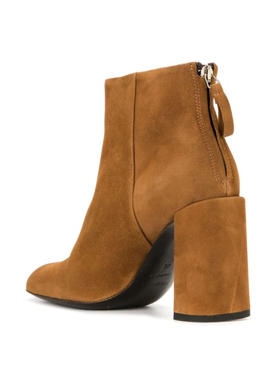 Shop Premiata Chunky-heel Boots In Brown