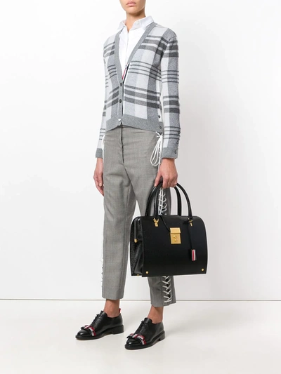 Thom Browne Mrs. Thom Lucido Leather Tote Bag In Black