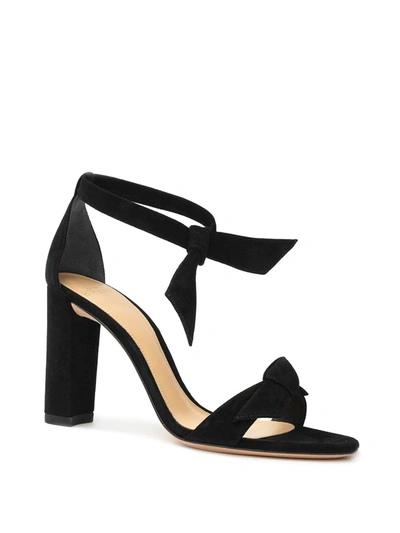 Alexandre Birman Women's Clarita Suede Block Sandal In Black In Black