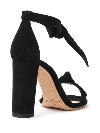 Alexandre Birman Women's Clarita Suede Block Sandal In Black In Black