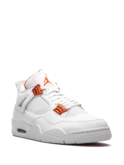 Shop Jordan Air  4 Retro "metallic Pack In White