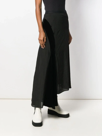 Shop Loewe Asymmetric Maxi Skirt In Black