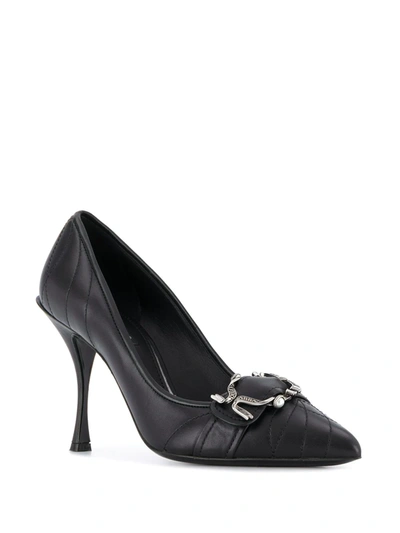 Shop Dolce & Gabbana Devotion Buckle Pumps In Black