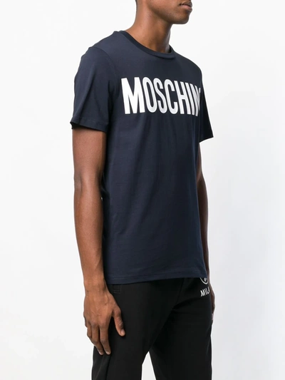 MOSCHINO LOGO T恤 - 蓝色