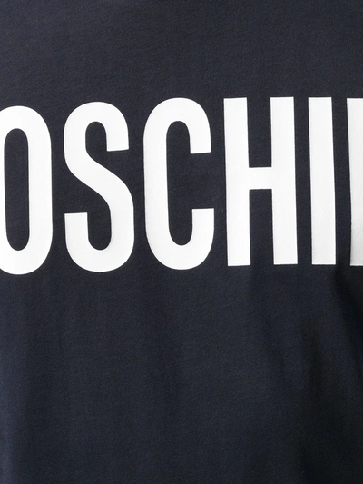 Shop Moschino Printed Logo T-shirt In 1510 Blue