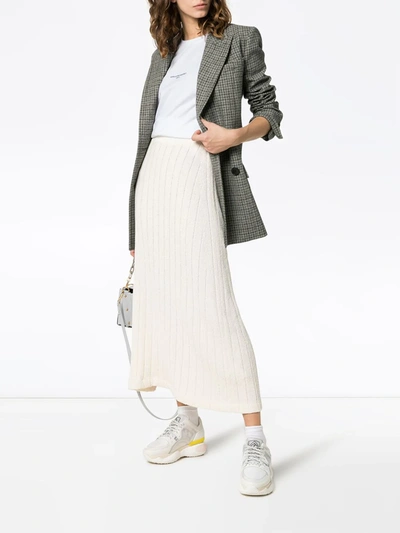 Stella Mccartney Stella Mc Cartney T Shirt With Embroidered Signature In White
