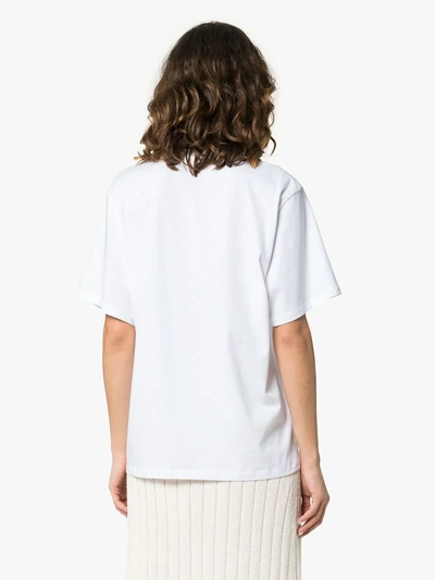 Stella Mccartney Stella Mc Cartney T Shirt With Embroidered Signature In White