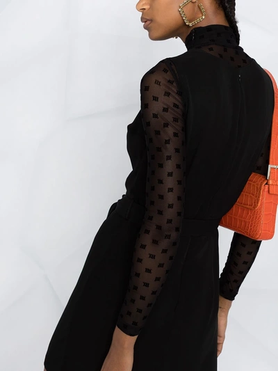 Dsquared2 Belted Silk-crepe Dress In Black