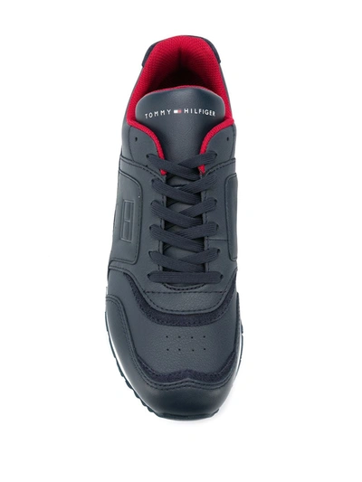 Shop Tommy Hilfiger Dorian Lace-up Sneakers In Blue