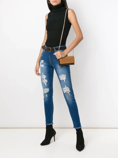 Shop Amapô Ripped Skinny-fit Jeans In Blue