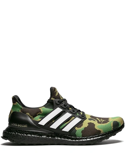 Shop Adidas Originals X Bape Ultraboost "1st Camo Green" Sneakers In Black