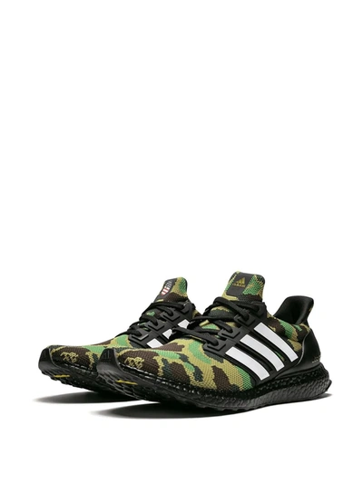 Shop Adidas Originals X Bape Ultraboost "1st Camo Green" Sneakers In Black