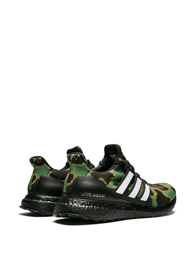 Shop Adidas Originals X Bape Ultraboost "1st Camo Green" Sneakers In Black