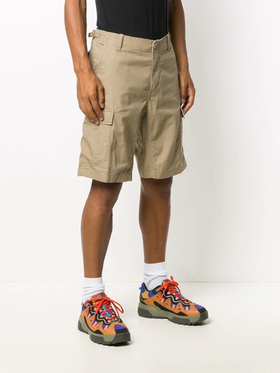 Carhartt Multi-pocket Cotton Bermuda Shorts In Neutrals