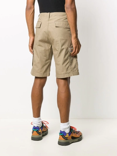 Carhartt Multi-pocket Cotton Bermuda Shorts In Neutrals