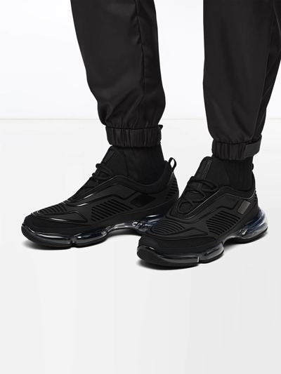 Shop Prada Cloudbust Air Sneakers In Black