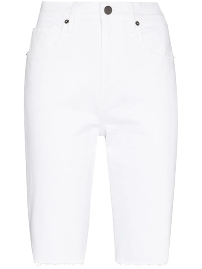 Shop Frame Knee-length Denim Shorts In White