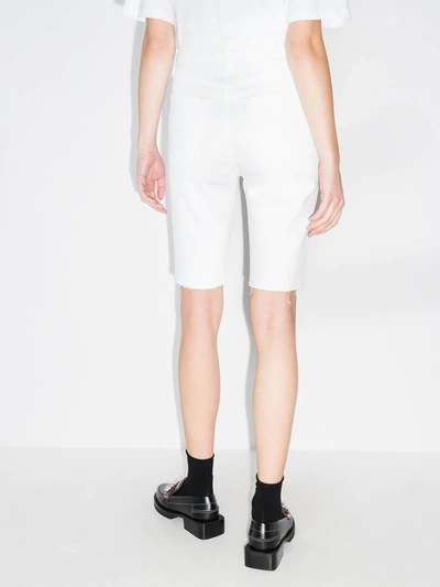 Shop Frame Knee-length Denim Shorts In White