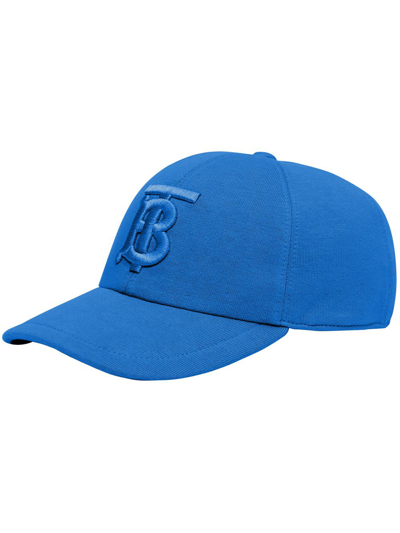 Shop Burberry Tb Monogram Baseball Cap In Blue