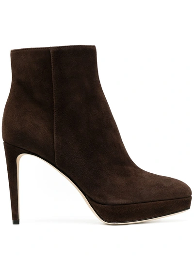 Shop Sergio Rossi Gydda Ankle Boots In Brown