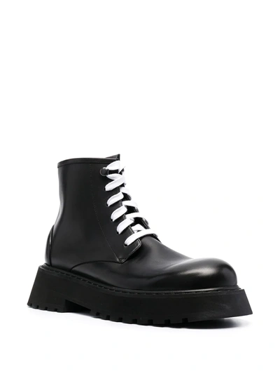 Shop Marsèll Lace-up Leather Boots In Black