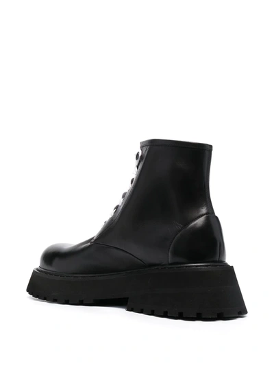 Shop Marsèll Lace-up Leather Boots In Black
