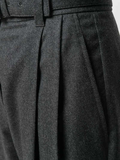 Shop Brunello Cucinelli High-waist Trousers In Grey