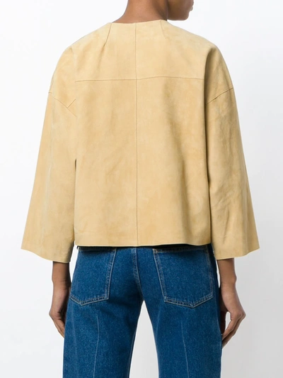 Shop Yves Salomon Reversible Leather Jacket