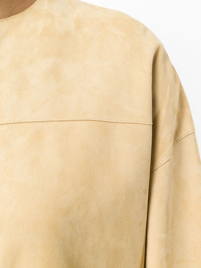 Shop Yves Salomon Reversible Leather Jacket