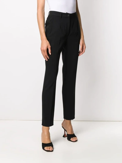 Shop Dolce & Gabbana High-waisted Trousers In Black