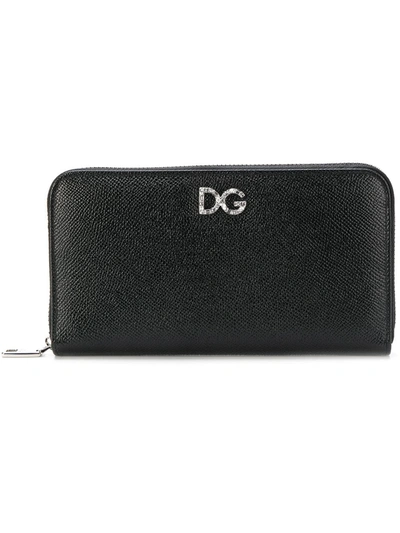 Shop Dolce & Gabbana Zip Around Wallet In Black