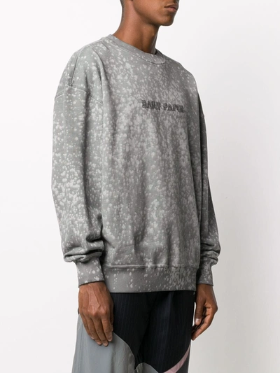 Shop Daily Paper Logo Print Cotton Sweatshirt In Grey