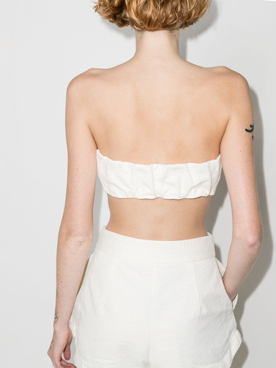 Shop Adriana Degreas Montaigne Knot-detail Brallete Top In White