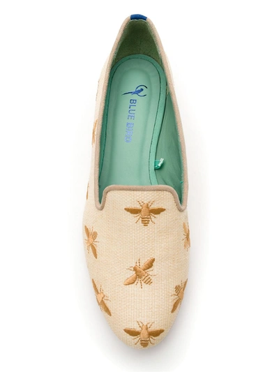 Blue Bird Shoes Bees Straw Loafers In Neutrals
