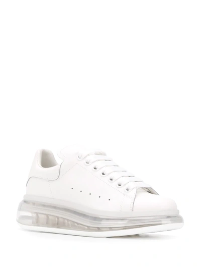 Alexander Mcqueen White Clear Sole Oversized Sneakers In White