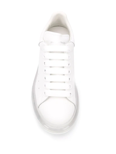 Shop Alexander Mcqueen Oversized Leather Sneaker In White