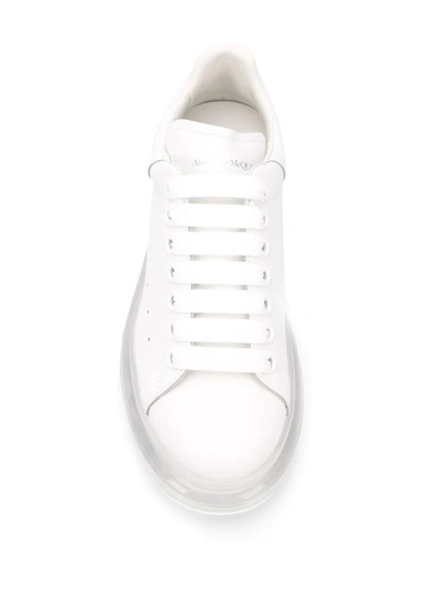 Alexander Mcqueen White Clear Sole Oversized Sneakers In White