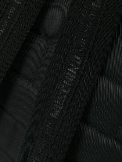 Moschino Logo Backpack In Black