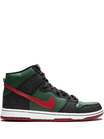 Shop Nike Dunk High Premium Sb "gucci" Sneakers In Green