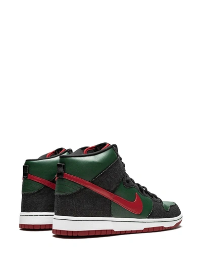 Shop Nike Dunk High Premium Sb "gucci" Sneakers In Green