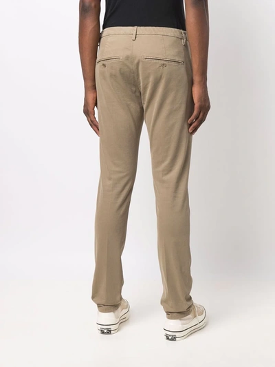 Shop Dondup Mid-rise Straight Trousers In Neutrals