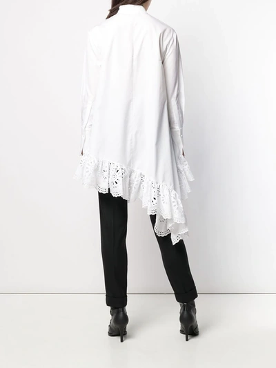 Shop Alexander Mcqueen Lace-detailed Shirt In White