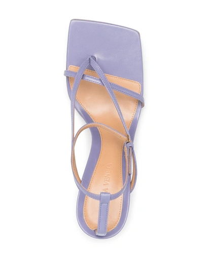 Shop Bottega Veneta Stretch Stiletto Sandals In Purple