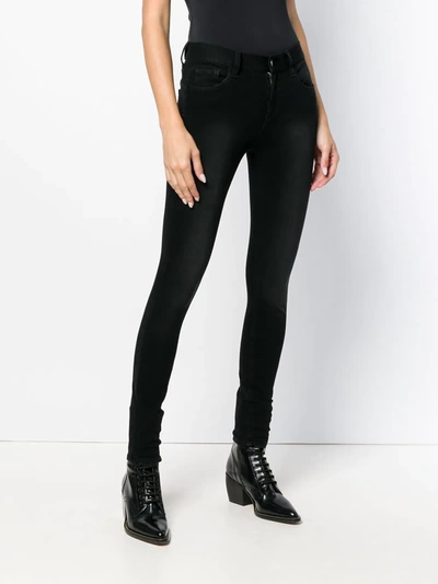 Liu •jo Lace-embroidered Stone Detail Jeans In Black