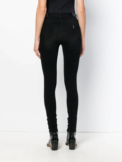 Liu •jo Lace-embroidered Stone Detail Jeans In Black